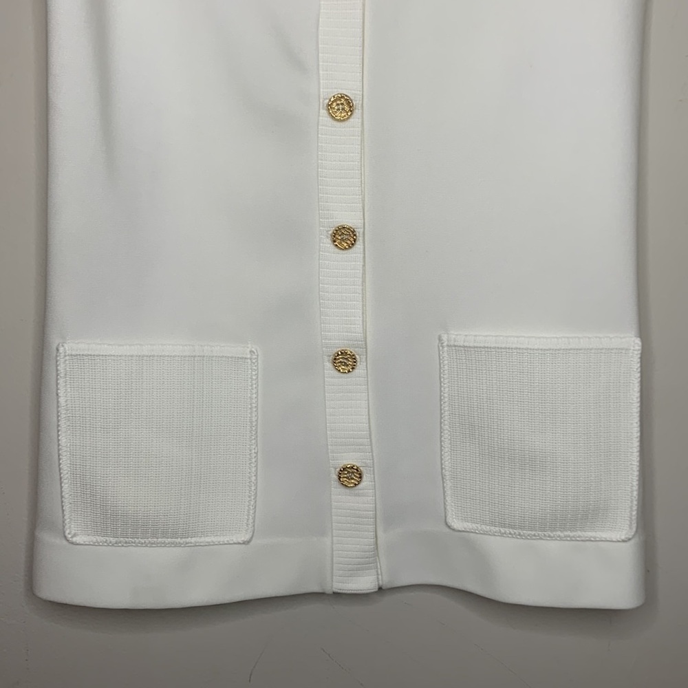 Vintage Hedy Knits of Cali Sleeveless Button Up Cardigan Sweater Gold Button S/M - Picture 8 of 16